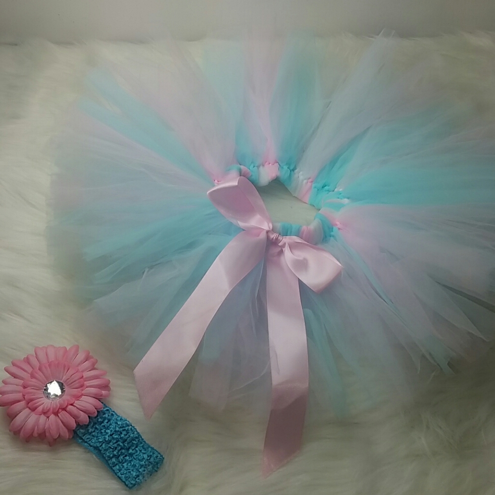 New Handmade 4 pc 2T Toddler Girl Tutu & Hairband set